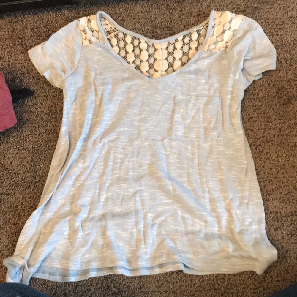 Blue and white t-shirt